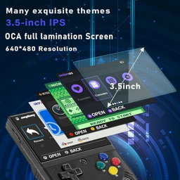 Miyoo Mini Plus, Retro Gaming Console with 64G Memory Card, 3.5-inch IPS Screen, 3000mAH Long Endurance Battery，with Storage Case, Support 10000+ Games (Gray 64G)