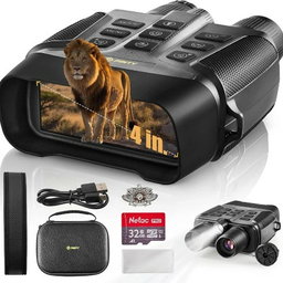 PINTY Night Vision Goggles, 4K UHD Digital Vision Scope with 5X Zoom 5000 MAH.