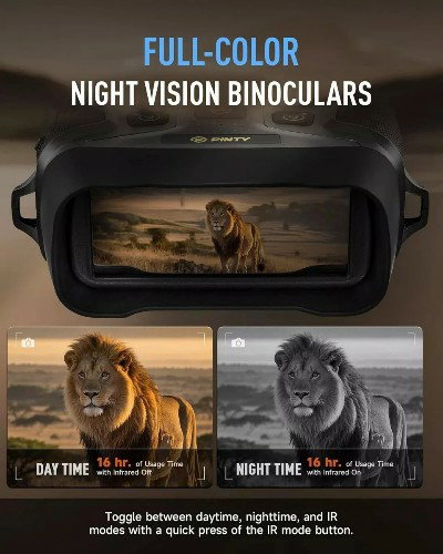 PINTY Night Vision Goggles, 4K UHD Digital Vision Scope with 5X Zoom 5000 MAH._2