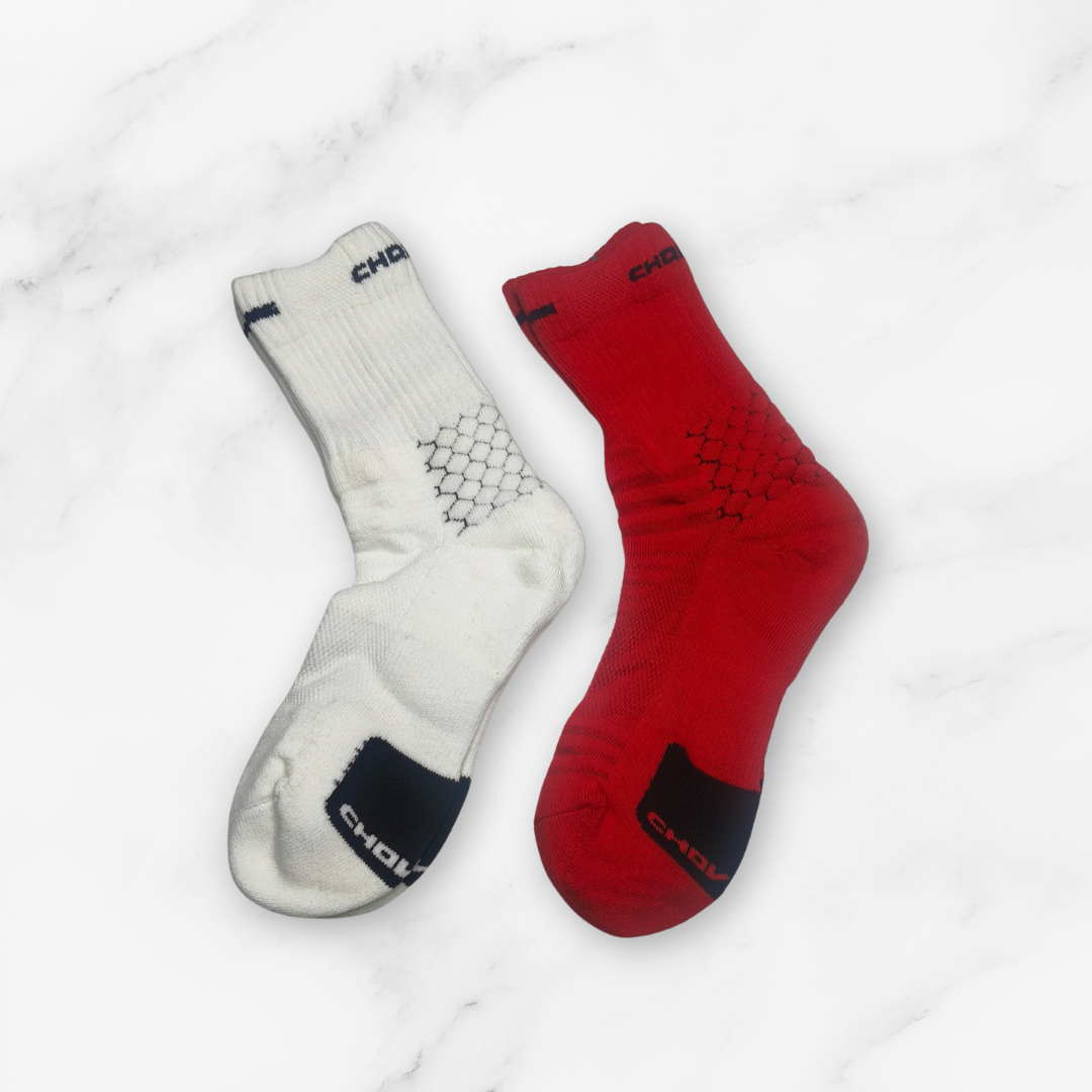 [10115] - 2 Pairs Men’s Cotton Blend High-Cut Crew Socks – Cushioned, Sweat-Absorbing & Breathable _2