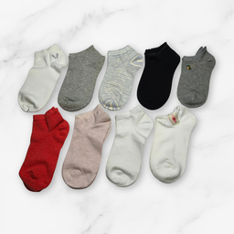 [10111] - 3 Pairs Women’s Cotton Blend Low-Cut Ankle Socks – Soft, Breathable & Everyday Comfort 