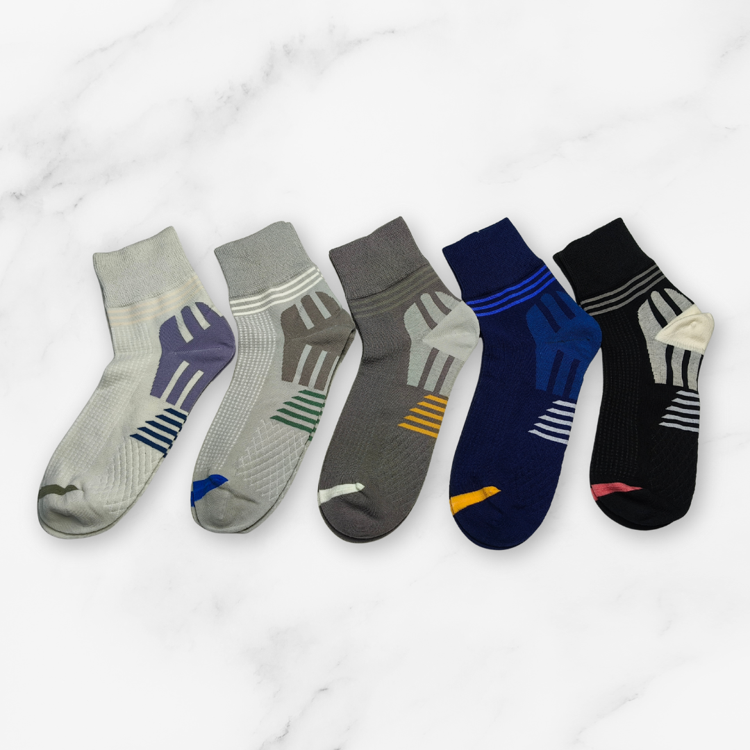 [10109] - 3 Pairs Men’s Cotton Blend Crew Socks – Breathable, Cushioned & Sweat-Absorbing _1