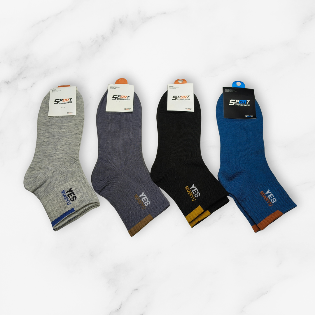 [10107] - 3 Pairs Men’s High-Cotton Crew Socks – Breathable, Sweat-Absorbing & Everyday Comfort _1
