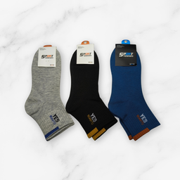 [10107] - 3 Pairs Men’s High-Cotton Crew Socks – Breathable, Sweat-Absorbing & Everyday Comfort 