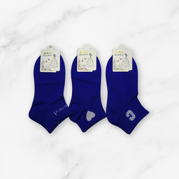 [10099] - 5 Pairs Women’s High-Cotton Low-Cut Ankle Socks – Breathable Stripes/Shapes & Comfort 