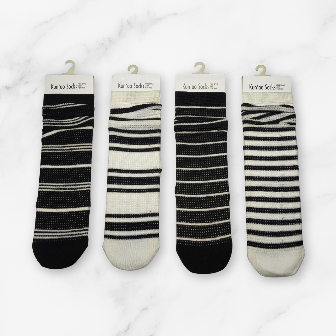 [10094] - 2 Pairs Women’s Bamboo High-Cut Crew Socks – Soft, Breathable & Eco-Friendly Comfort _2