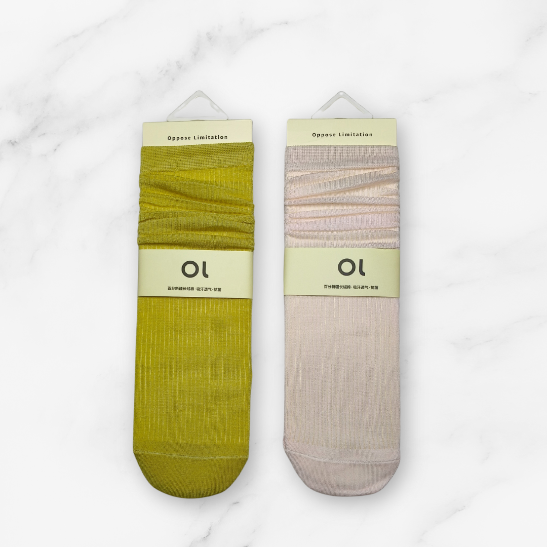 [10093] - 5 Pairs Women’s Viscose-Blend High-Cut Crew Socks – Soft, Breathable & Everyday Comfort _4