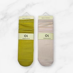 [10093] - 5 Pairs Women’s Viscose-Blend High-Cut Crew Socks – Soft, Breathable & Everyday Comfort 