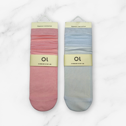 [10093] - 5 Pairs Women’s Viscose-Blend High-Cut Crew Socks – Soft, Breathable & Everyday Comfort 