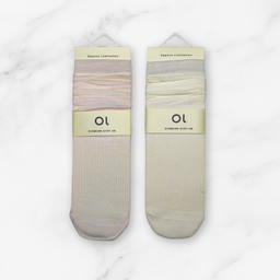 [10093] - 5 Pairs Women’s Viscose-Blend High-Cut Crew Socks – Soft, Breathable & Everyday Comfort 