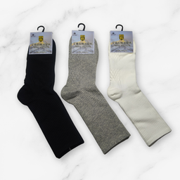 [10080] - 3 Pairs Men’s High-Cotton High-Cut Crew Socks – Odor-Resistant, Breathable & Everyday Comfort 
