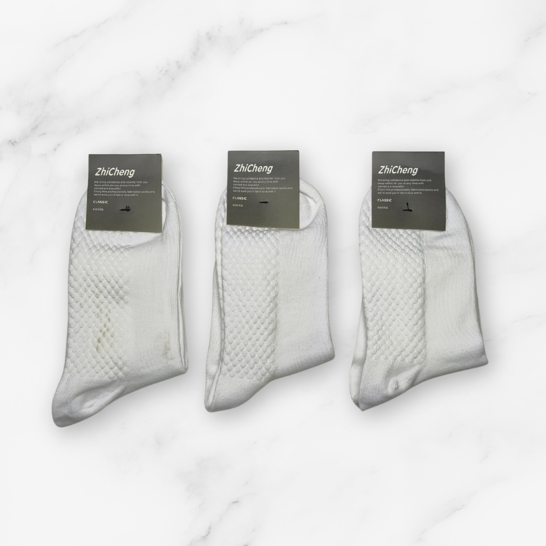 [10066] - 3 Pairs Men’s Cotton Blend Crew Socks – Odor-Resistant, Breathable & Everyday Comfort _3