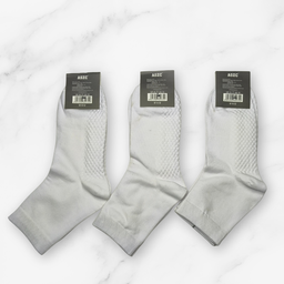 [10066] - 3 Pairs Men’s Cotton Blend Crew Socks – Odor-Resistant, Breathable & Everyday Comfort 