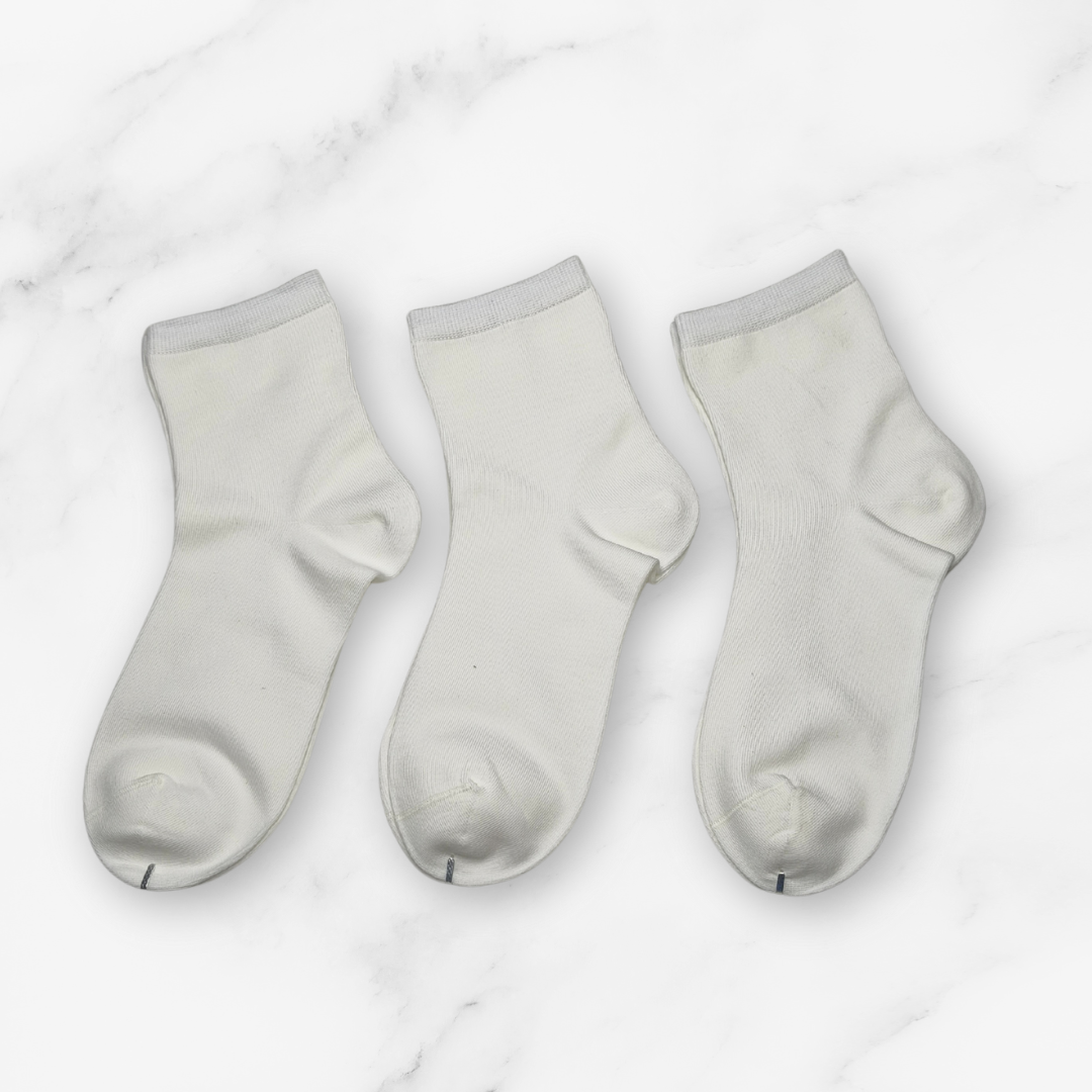 [10065] - 3 Pairs Men’s Cotton Blend Crew Socks – Soft, Breathable & Everyday Comfort _1