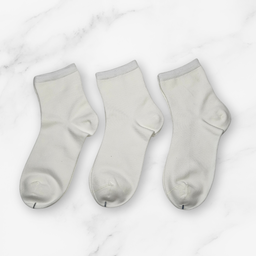 [10065] - 3 Pairs Men’s Cotton Blend Crew Socks – Soft, Breathable & Everyday Comfort 