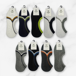 [10059] - 3 Pairs Women’s High-Cotton Low-Cut Ankle Socks – Breathable Stripes/Plain & Everyday Comfort 