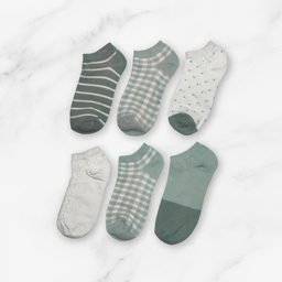 [10053] - 3 Pairs Women’s Cotton Blend Low-Cut Ankle Socks – Breathable, Trendy & Everyday Comfort 