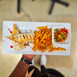 BEEF SHAWARMA WRAP WITH FRIES