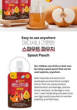 **STARBUY** Korean Red Ginseng Pear Balloon Flower Juice Rich Carton (20pcs)