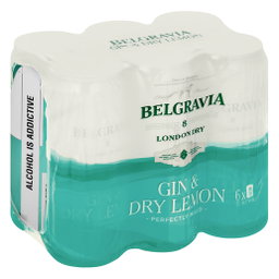 Belgravia Gin & Dry Lemon 440ml