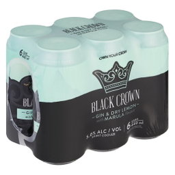 Black Crown Dry Lemon & Marula Can 6 x 440ml