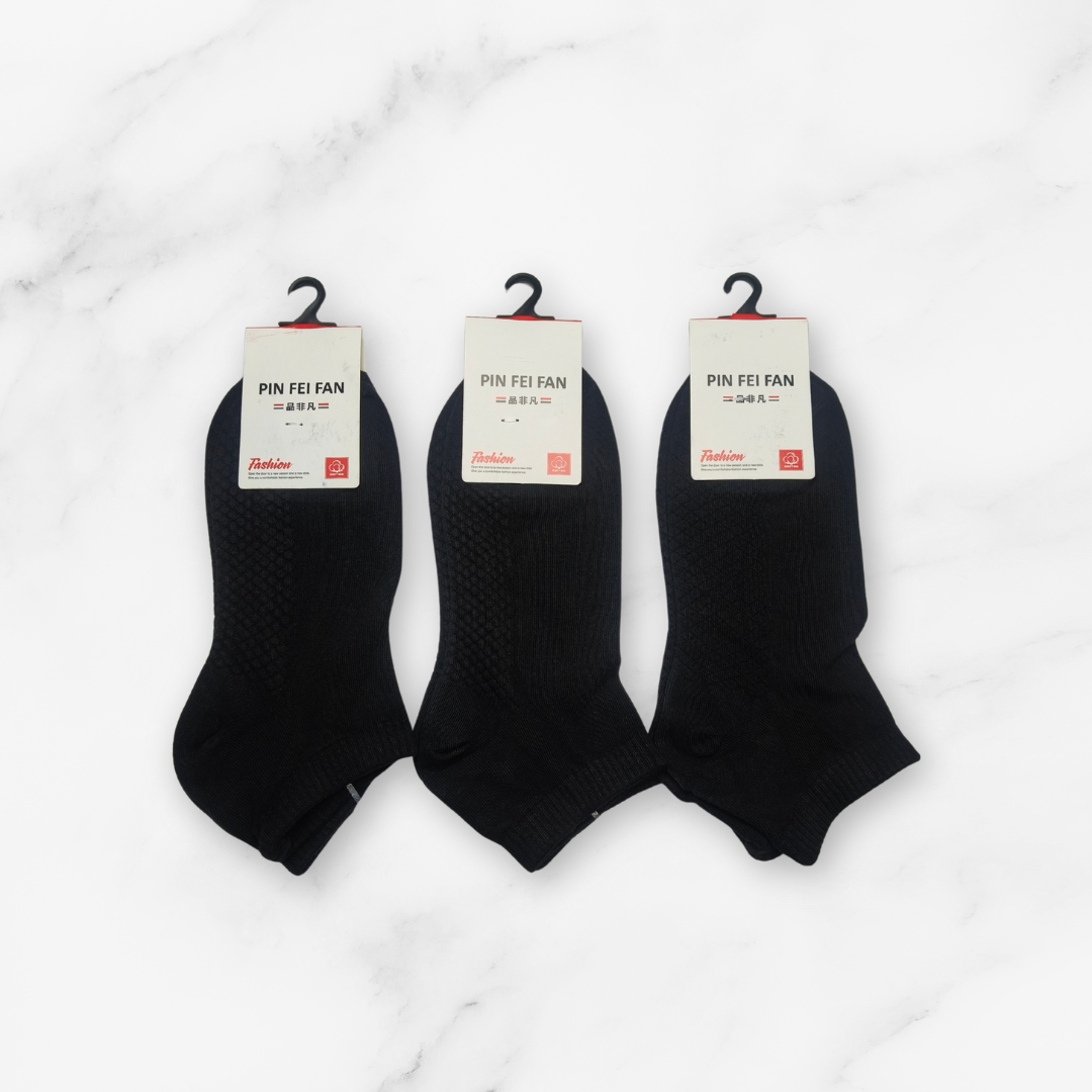 [10118] - 3 Pairs Women’s High-Cotton Low-Cut Ankle Socks – Cushioned, Sweat-Absorbing & Breathable _3