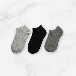 [10111] - 3 Pairs Women’s Cotton Blend Low-Cut Ankle Socks – Soft, Breathable & Everyday Comfort 