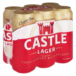 Castle Lager Local Beer 6 x 500ml