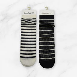 [10094] - 2 Pairs Women’s Bamboo High-Cut Crew Socks – Soft, Breathable & Eco-Friendly Comfort 