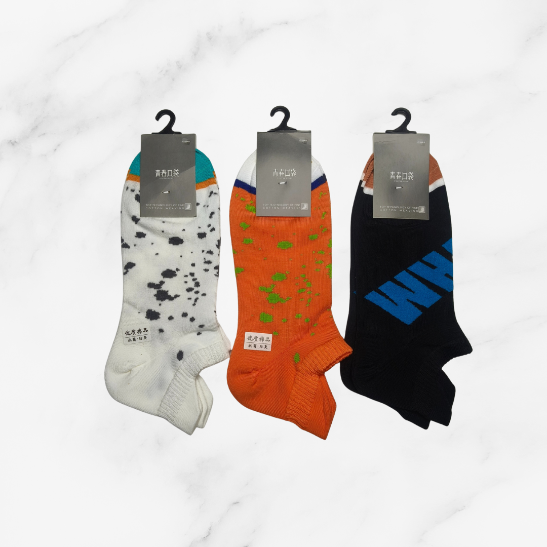 [10084] - 3 Pairs Men’s High-Cotton Low-Cut Ankle Socks – Odor-Resistant, Breathable & Everyday Comfort _7