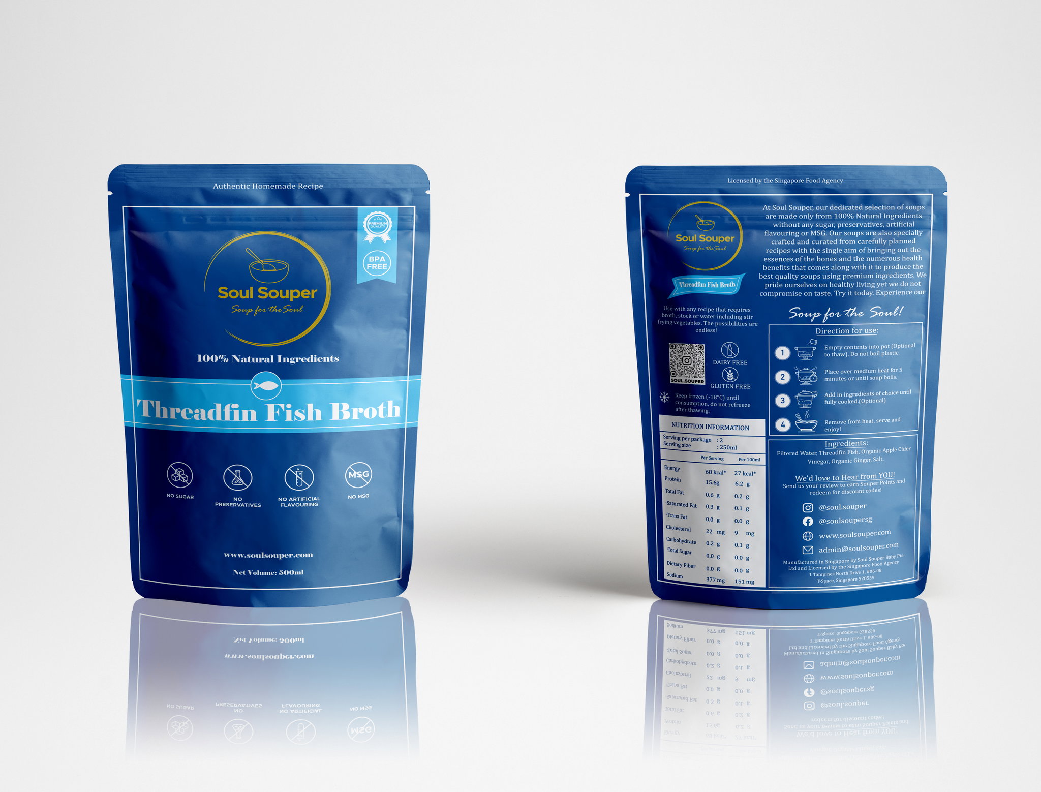 Threadfin Fish Bone Broth - 500ml (Salted/Unsalted)_1