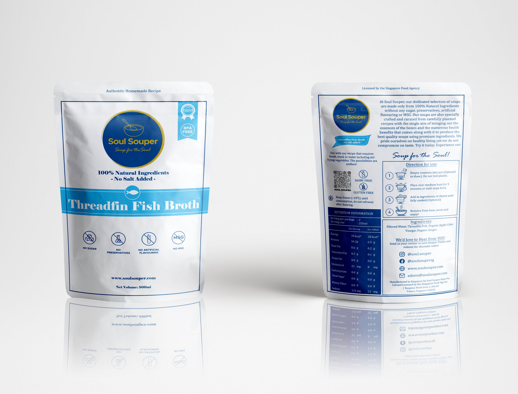 Threadfin Fish Bone Broth - 500ml (Salted/Unsalted)_2