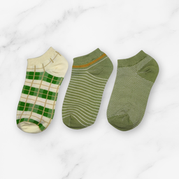 [10054] - 3 Pairs Women’s Cotton Blend Low-Cut Ankle Socks – Breathable, Minimal & Everyday Comfort 