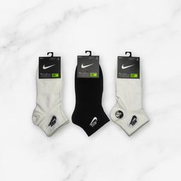 [10199] - 3 Pairs Men’s Cotton Crew Socks – Breathable, Sweat-Absorbing & Minimal 