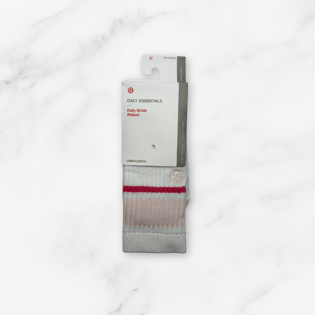 [10189] - 3 Pairs Lululemon Women’s Cotton Blend Crew Socks – Breathable, Sweat-Absorbing & Minimal _6