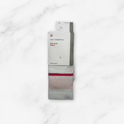 [10189] - 3 Pairs Lululemon Women’s Cotton Blend Crew Socks – Breathable, Sweat-Absorbing & Minimal 