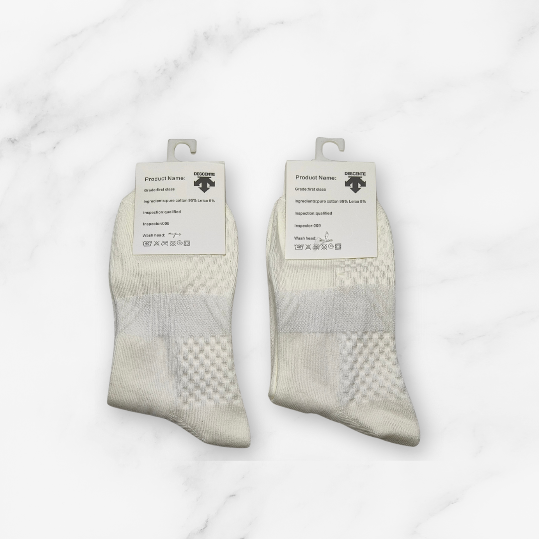 [10184] - 2 Pairs Men’s High-Cotton Crew Socks – Antibacterial, Cushioned & Breathable _2