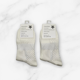 [10184] - 2 Pairs Men’s High-Cotton Crew Socks – Antibacterial, Cushioned & Breathable 