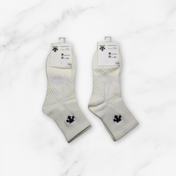 [10183] - 2 Pairs Women’s High-Cotton Crew Socks – Antibacterial, Cushioned & Breathable 