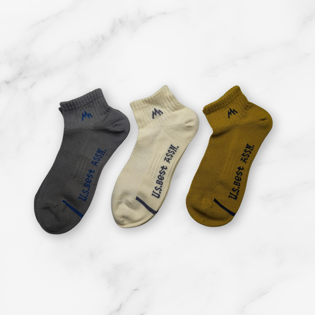 [10173] - 5 Pairs Men’s Cotton Blend Low-Cut Ankle Socks – Breathable, Sweat-Absorbing & Minimal _2