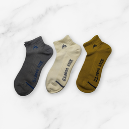 [10173] - 5 Pairs Men’s Cotton Blend Low-Cut Ankle Socks – Breathable, Sweat-Absorbing & Minimal 