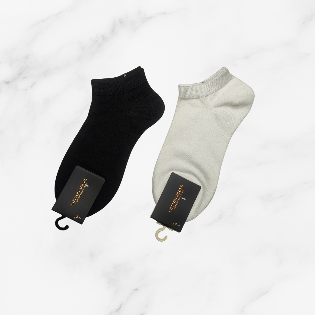 [10164] - 3 Pairs Men’s Cotton Blend Low-Cut Ankle Socks – Soft, Breathable & Minimal _1