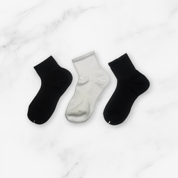 [10163] - 3 Pairs Men’s Cotton Blend Crew Socks – Breathable, Sweat-Absorbing & Minimal 