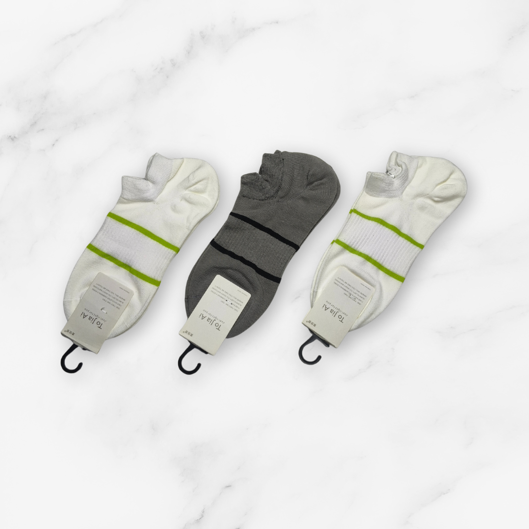 [10160] - 5 Pairs Men’s Cotton Blend Low-Cut Ankle Socks – Soft, Breathable & Minimal _3