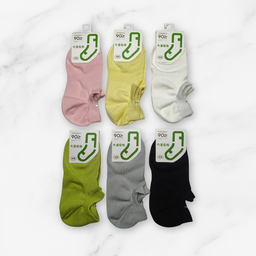[10159] - 6 Pairs Women’s High-Cotton Low-Cut Ankle Socks – Breathable, Sweat-Absorbing & Minimal 