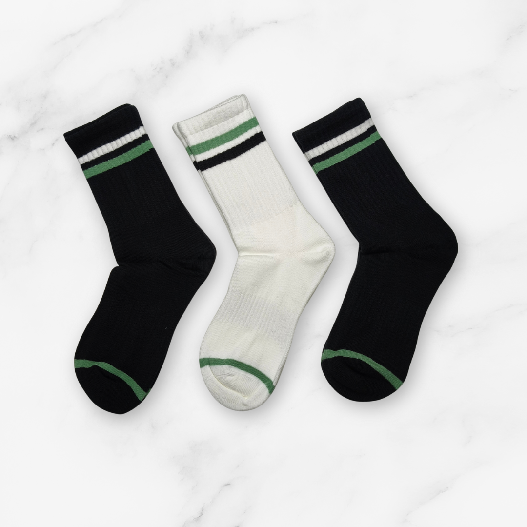 [10152] - 3 Pairs Men’s High-Cotton High-Cut Crew Socks – Breathable, Cushioned & Sweat-Absorbing _2
