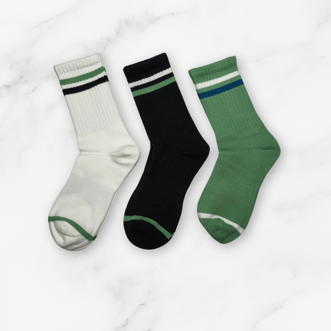 [10152] - 3 Pairs Men’s High-Cotton High-Cut Crew Socks – Breathable, Cushioned & Sweat-Absorbing _1