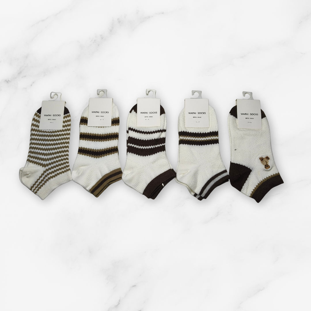 [10144] - 3 Pairs Women’s Modal Blend Low-Cut Ankle Socks – Soft, Breathable & Minimal _1