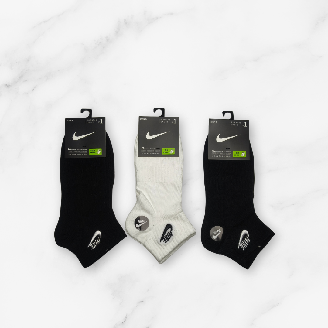 [10199] - 3 Pairs Men’s Cotton Crew Socks – Breathable, Sweat-Absorbing & Minimal _5