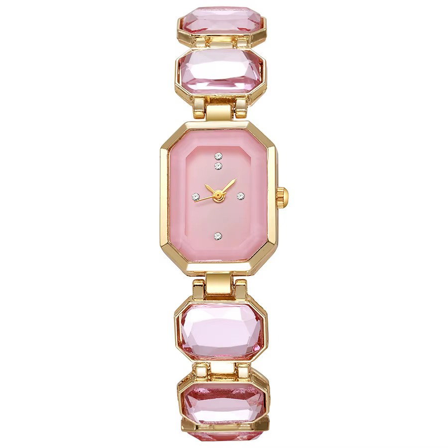 Montre Élégance Azura – Bracelet doré et cadran bleu royal_4